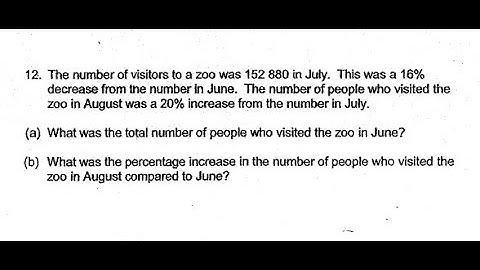 P6 2019 Rosyth Prelims Q12 - Percentage | Zoo visitors June July August | PSLE Maths