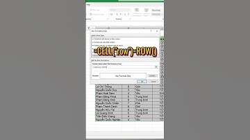Tự động tô màu hàng trong excel