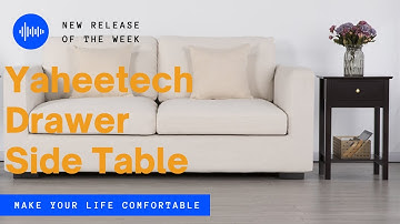 Yaheetech 2-Tier Wooden End Table w/ Drawer & Open Shelf #endtable