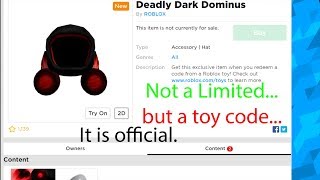 HOW TO GET Deadly Dark Dominus On Roblox (Rare Toy Code Item