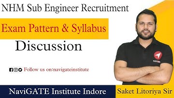 NHM Sub Engineer Recruitment 2022 Exam Pattern & Syllabus Discussion #civil #navigate_indore