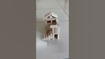 Double Story Jenga Block Building (Tumbling tower building) #jenga #woodenblocks #jengagame