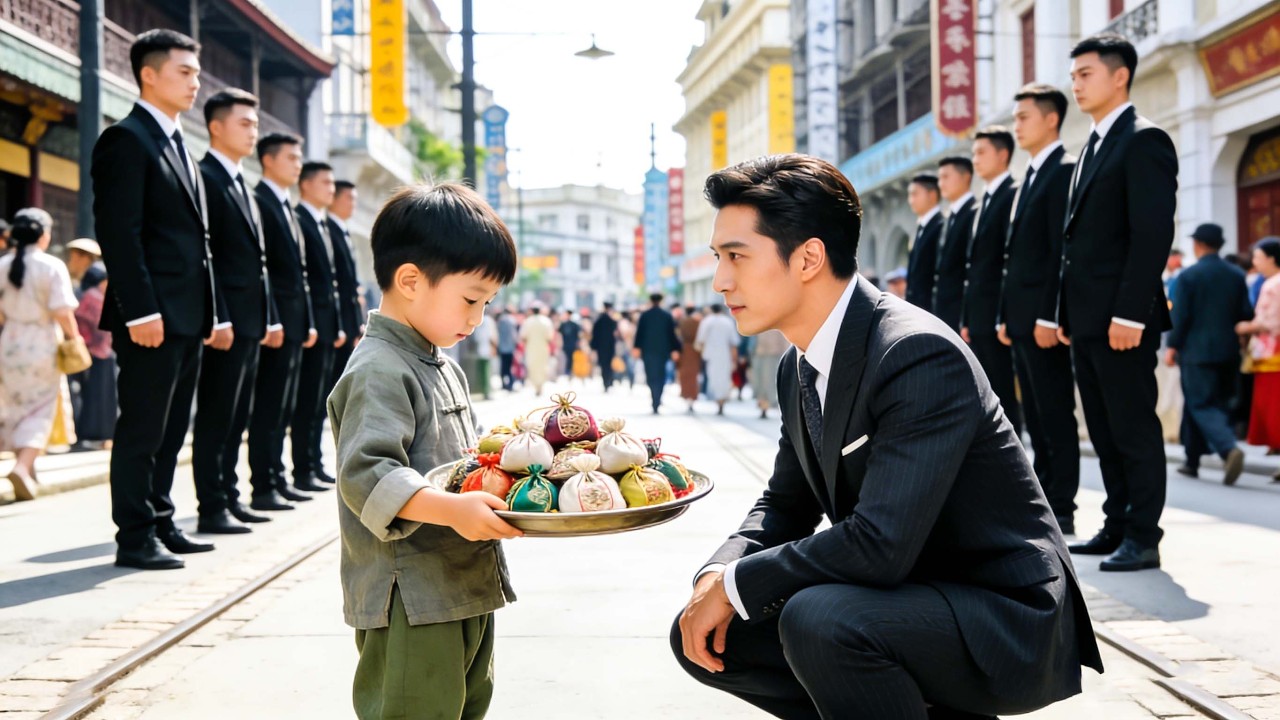 Bocah 10 tahun jual kantong harum diganggu—jutawan menolongnya… ternyata anaknya yang hilang