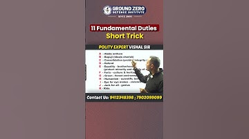 Trick to Remember Fundamental Duties 😊 | Indian Polity Tricks For NDA 2024 #nda2024 #polity #shorts