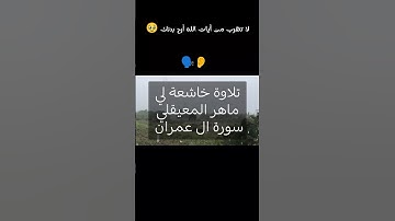 #قرآن #ماهر_المعيقلي #سورة أل_عمران #tiktok