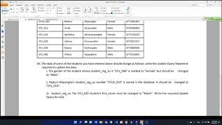 DBMS Question Session Task No. 6 | 1st Year | Semester 01 | Java Institute | N.Uddhika Ikshura