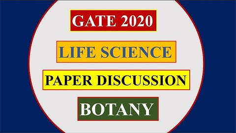 GATE XL 2020 - BOTANY PAPER DISCUSSION | PYQ | SK Sir