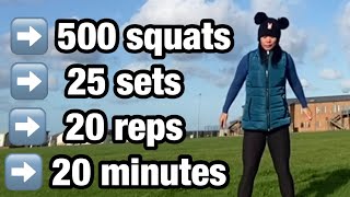 500 SQUATS IN 20 MINUTES //MISS COUNTRYSIDE UK