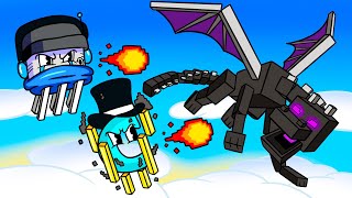 Can We Kill the Ender Dragon as Random Mobs in Minecraft Morph Mod?!