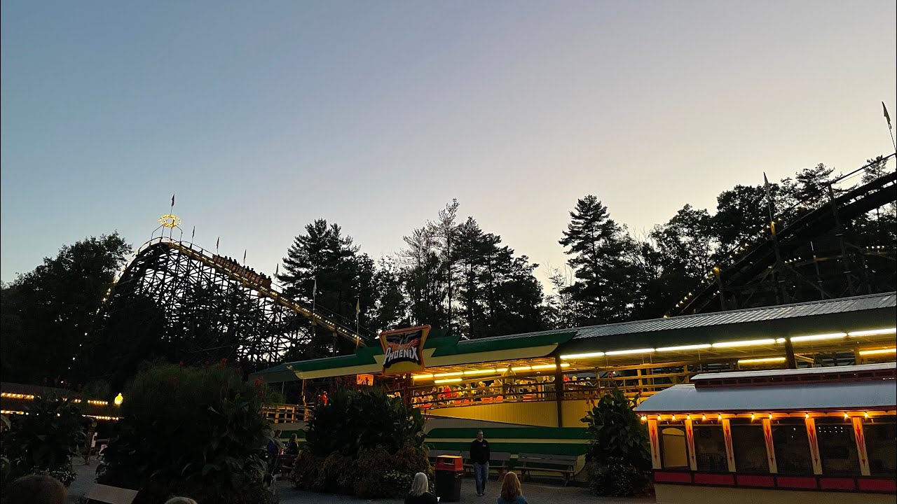 Phoenix at knoebels (night pov and chaser lights) YouTube