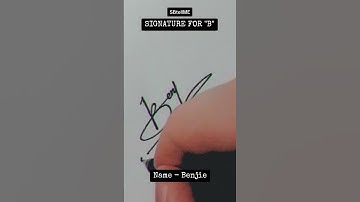 Signature for B | Benjie | SBtellME Calligraphy and Handwriting #shorts #signature #calligraphy