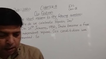 Class III EVS 20 01 2022 by Mr Rupesh Chapter 18 Our Festival