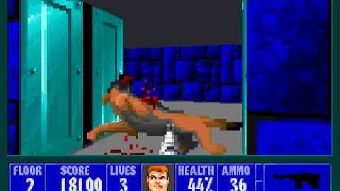 Wolfenstein 3D MS-DOS Version Gameplay