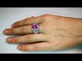 Pink Sapphire Ring 3.48 carats by Kat Florence