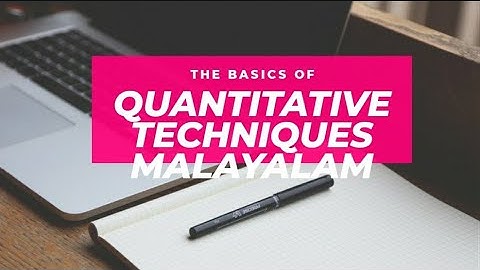 Quantitative Techniques, Mcom,1st sem, Malayalam