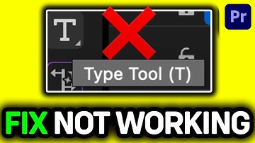 100% FIXED! How To Fix Text Tool Not Working Premiere Pro