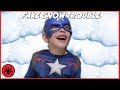 Captain America vs Freak Fly Bug Bites Attack v Giant Snow Monster FAKE SNOW TROUBLE! SuperHero Kids