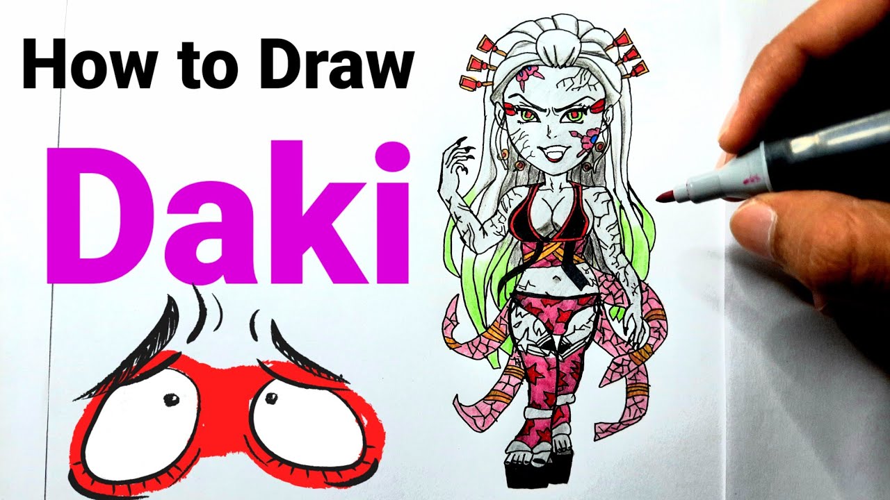 HOW TO DRAW DAKI- DEMON SLAYER (Kimetsu no Yaiba) 