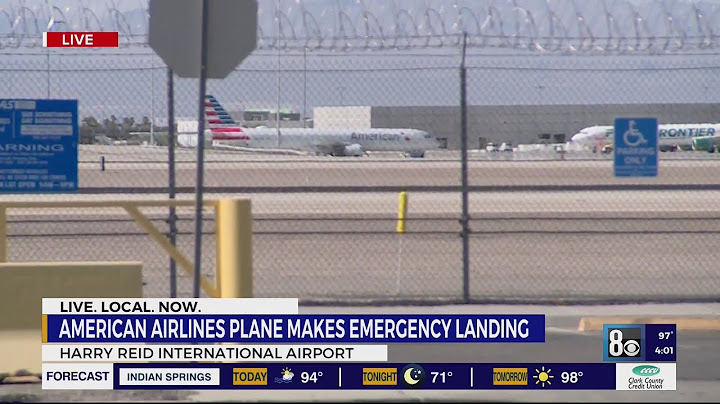 American Airlines plane makes emergency landing in Las Vegas because of smoke coming from engine