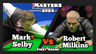 Mark Selby vs Robert Milkins - Masters Snooker 2024 - First Round Live