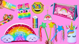 DIY Clever Rainbow School Supplies Ideas &amp; Hacks EVERYONE Should Know!