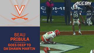 Beau Pribula Goes Deep To Deshawn Martin For A UVA Touchdown