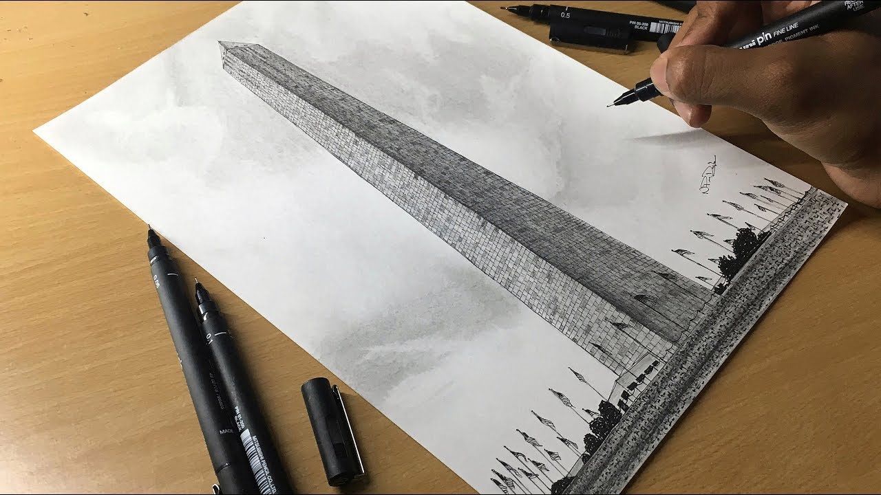 Drawing Washington Monument - Mr Deep