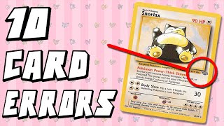 10 Pokemon Card Errors/Mistakes