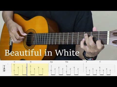 Beautiful In White Westlife Fingerstyle Guitar Tutorial TAB