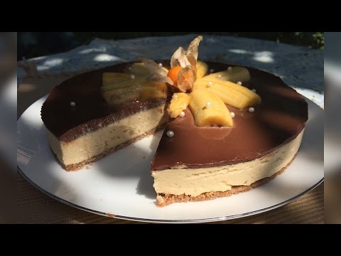 Видео рецепт Шоколадно-ореховый чизкейк