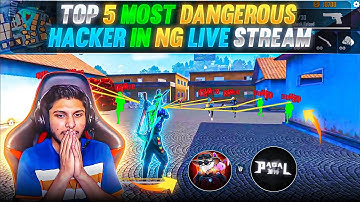 Top 5 Most Dangerous Hacker in Nonstop Gaming Livestream😱 Pagal M10 And V Badge Youtuber Using Hack🤬
