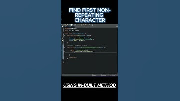 first non-repeating character  #java #strings #coding #interviews #programming #shorts
