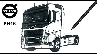 How To Draw Volvo Truck I Kolay Volvo Tır Çizimi I Tır Nasıl Çizilir?