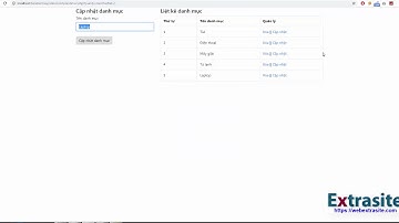 Bài 17 : Web điện máy PHP -  Admin Cập nhật xóa Danh mục