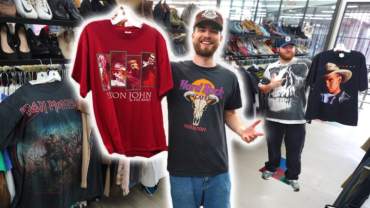 Crazy Vintage Band T-Shirt Haul In The Thrift Store!
