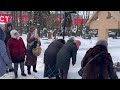 Толпа поклонников в день памяти на могиле оперной дивы Елены Образцовой / 12.01.2024 Новодевичье