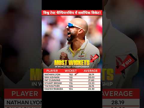 Most Wickets In World Test Championship!#NathanLyon  #Ashes2023  #AUSvsENG  #cricket #shorts