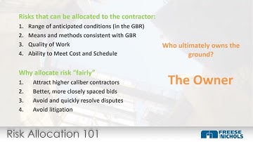 Risk Management for Underground Construction - ASCE Texas Section