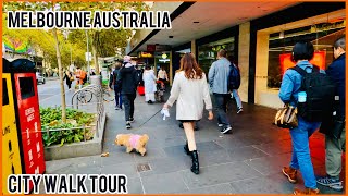 MELBOURNE CITY AUSTRALIA WALK TOUR 4K