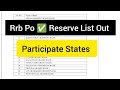 Rrb Po ✅ First Reserve List Out 🔥 Participate States #rrbpomains #reservelist 