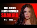 Shakira   transformation face morph evolution 1977  2023