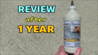 Quikrete Concrete Crack Seal REVIEW AFTER 1 YEAR