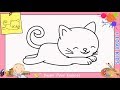 Comment dessiner un chat FACILEMENT etape par etape pour ENFANTS 8