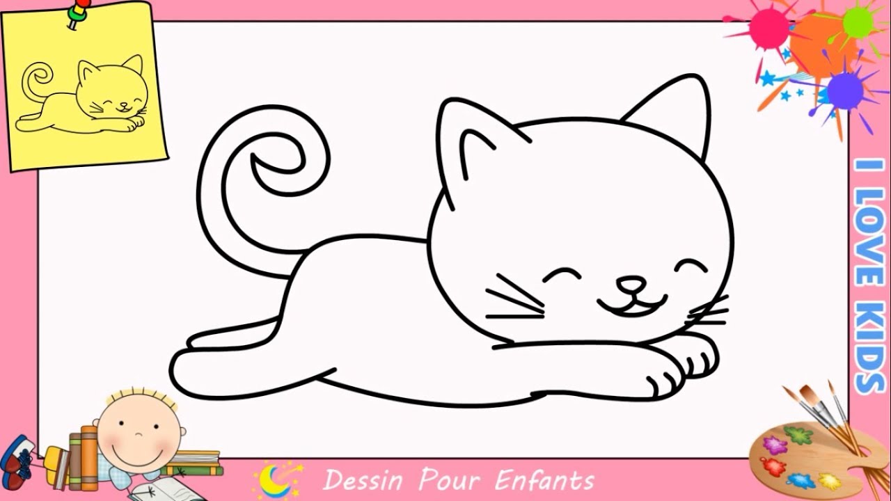 Comment Dessiner Un Chat Facilement Etape Par Etape Pour Enfants 8