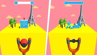 Slingshot Smash All Levels Gameplay Android,ios,shots#shorts screenshot 1