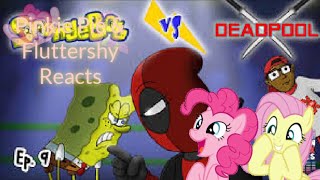Pinkie Pie \& Fluttershy Reacts to SpongeBob VS Deadpool Cartoon Beatbox Battles