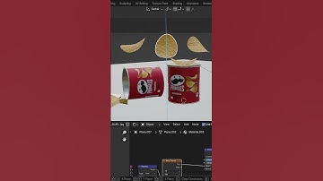 Mini Pringles | Blender (Full tutorial on my channel) #3dmodeling #blender #design