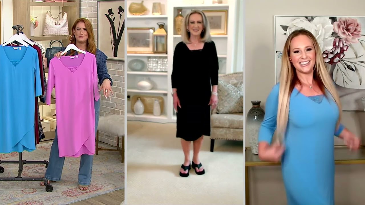 Breezies Sleep Dress with Lace Detail on QVC