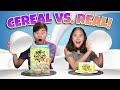 CEREAL VS. REAL CHALLENGE!!! Eating the World's Most Sour Breakfast Cereal!