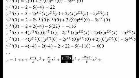 Non Linear Differential Equation Taylor Series Solution